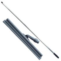 Kit Rodo Twister Silicone Para Limpeza De Piso Profissional Com Cabo e Base Articulada - Cinza Kit Rodo Twister Silicone Para Limpeza De Piso Profissional Com Cabo e Base Articulada - Cinza