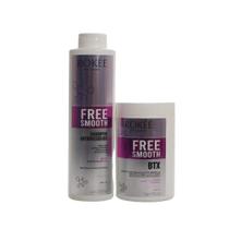 Kit ROKÉE Shampoo Antirresíduos 1L + Botox 1kg Free Smooth