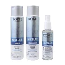 Kit ROKÉE Shampoo + Condicionador 300ml + Fluído Micelar 140ml