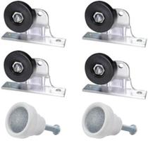 Kit Roldana P/ Box Acrílico 4Roldanas 2Puxadores SPL Branco