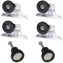 Kit Roldana P/ Box Banh. Acrílico 4 Roldanas 2 Puxadores SPL Kit Roldana P/ Box Banh. Acrílico 4 Roldanas 2 Puxadores SPL