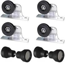 Kit Roldana P/ Box Banheiro Acrílico 4 Roldanas 2 Puxadores Kit Roldana P/ Box Banheiro Acrílico 4 Roldanas 2 Puxadores