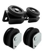 Kit Roldana Rolamento Inferior e Superior para Janela de Correr de Aço 45mm