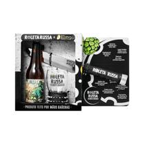 Kit Roleta Russa Faca Artesanal mais Cerveja 355ml mais Copo