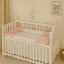 Kit Rolinho De Berço Guipir Protetor De Berço Enxoval De Bebê