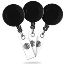 Kit Roller Clip Porta Cracha Retratil Bilhete Cordao Ioio