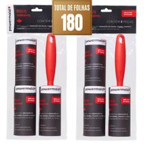 Kit Rolo Adesivo Refil Tira Pelos Bolinha Fiapos Roupa Total Camesa