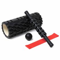 Kit Rolo De Massagem E Bastão Liberação Miofascial Bola Lacrosse Kit Rolo De Massagem E Bastão Liberação Miofascial Bola Lacrosse