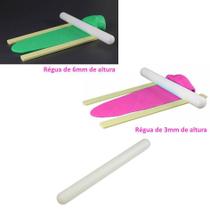 Kit Rolo Maciço E Réguas Niveladoras De Massa Blue Star