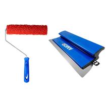 Kit Rolo p/ Massas PVA 23cm - Desempenadeira 40cm Acabamento