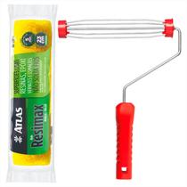 Kit Rolo Para Pintura Resimax Lã 23cm C/ Garfo Gaiola Atlas