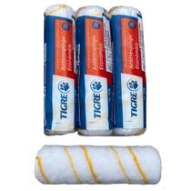Kit Rolo Pintura Casa Parede Lã Anti Respingo 23 cm Referencia 1376 C/ 3 Peças Tigre
