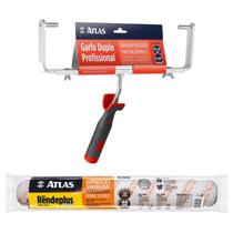 Kit Rolo Rende Plus Big 46cm + Garfo Duplo Pintura Tinta