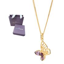 Kit Romamnel Borboletas Cordão Com Pingene Banhado A Ouro 18k Lindo Elegante