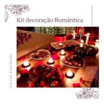 Kit Romântico 400 Pétalas +6 Velas +6 Balões Coração +bomba