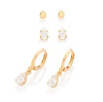 Kit Rommanel Banhado Ouro Argola E Gotas