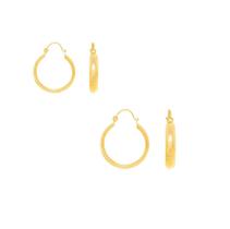 Kit Rommanel Banhado Ouro Argolas Primeiro E Segundo Furo