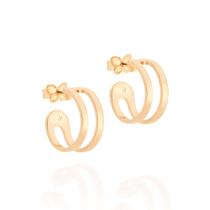 kit Rommanel meia argola + piercing orelhismo
