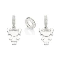 Kit Rommanel Prata 925 Berloques 2 Filhos E Separador