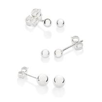 Kit Rommanel Prata 925 Trio Bolas 3mm 4mm E 6mm