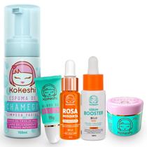 Kit Rosa Mosqueta 5 itens Kokeshi Limpeza e Hidratação