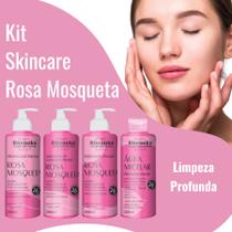 Kit Rosa Mosqueta Tratamento Facial Skincare Limpeza Profunda - Rhenuks Kit Rosa Mosqueta Tratamento Facial Skincare Limpeza Profunda - Rhenuks