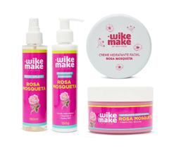 Kit Rosa Mosqueta Wike Make c/ 4 Itens Faciais e Corporais