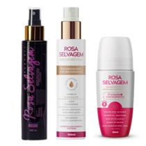 Kit Rosa Selvagem Óleo + Ácido Ativado+ Desodorante Antitranspirante Rollon Clareador Mancha Axila Virilha Foliculite Kit Rosa Selvagem Óleo + Ácido Ativado+ Desodorante Antitranspirante Rollon Clareador Mancha Axila Virilha Foliculite