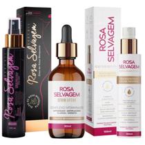 Kit Rosa Selvagem Óleo Clareador + Ácido + Sérum Lifting