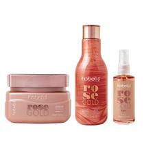 Kit Rose Gold Hobety Shampoo 300ml+Mascara 300g+Finalizador 60ml