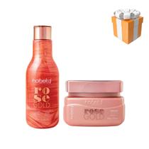 Kit Rose Gold Hobety Shampoo 300ml+Mascara 300g