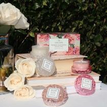 Kit Roses 3 Mini Velas Macaron 51 g cada 15 Horas