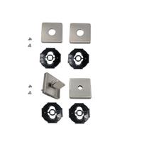 Kit Roseta Avulsa Fechadura Banheiro Wc Imab Inox Escovado