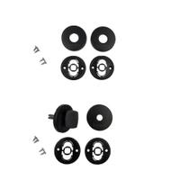 Kit Roseta Avulsa Fechadura Banheiro Wc Imab Preta Preto