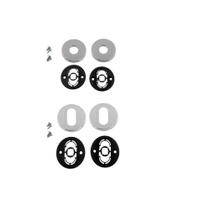 Kit Roseta Avulsa Fechadura Externa Imab Cromada Redonda 066