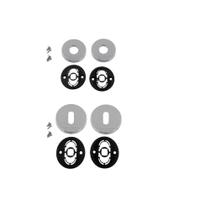 Kit Roseta Avulsa Fechadura Interna Imab Cromada Redonda 066