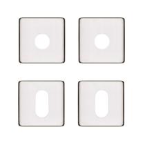 Kit roseta avulsa fechadura pado concept externa quadrada inox polido (cromada) rq1