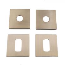 Kit roseta avulsa fechadura pado externa escovada acetinada canto reto sm rq2 zm Kit roseta avulsa fechadura pado externa escovada acetinada canto reto sm rq2 zm