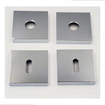 Kit roseta avulsa fechadura pado interna cromada canto reto sm rq2 zm