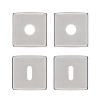 Kit roseta avulsa fechadura pado interna entrada chave grande inox escovado quadrada rq2 Kit roseta avulsa fechadura pado interna entrada chave grande inox escovado quadrada rq2