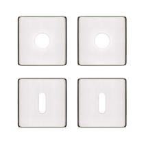 Kit roseta avulsa fechadura pado interna entrada de chave grande inox polido (cromado) quadrada rq2 Kit roseta avulsa fechadura pado interna entrada de chave grande inox polido (cromado) quadrada rq2