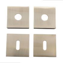 Kit roseta avulsa fechadura pado interna escovada acetinada canto reto sm rq2 zm Kit roseta avulsa fechadura pado interna escovada acetinada canto reto sm rq2 zm