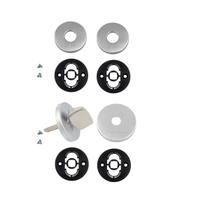 Kit roseta avulsa p/ fechadura banheiro wc imab escovada acetinada redonda 066 ca tranqueta