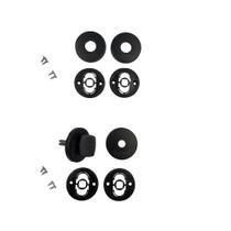 Kit roseta avulsa p/ fechadura banheiro wc imab preta preto redonda 066 pp tranqueta
