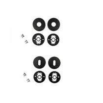 Kit roseta avulsa p/ fechadura interna imab preta preto redonda 066 f3100/5100 pp chave quarto