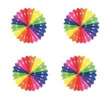 Kit Roseta Decoração De Festa Junina Colorida 4 Peças 20 CM - Wincy Arraia