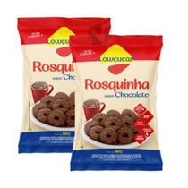 Kit Rosquinha Lowçucar Zero Lactose Sem Açúcar Diet Chocolate Leite 150g