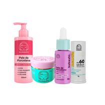 Kit Rotina Facial FPS60 Pele de Porcelana Kokeshi Kit Rotina Facial FPS60 Pele de Porcelana Kokeshi