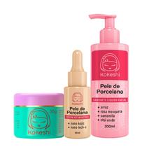 Kit Rotina Kokeshi Pele Porcelana Sabonete Sérum Antimanchas
