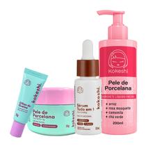 Kit Rotina Skin Care Sérum Tudo em 1 Multifunção Sabonete e creme hidratante facial Kit Rotina Skin Care Sérum Tudo em 1 Multifunção Sabonete e creme hidratante facial